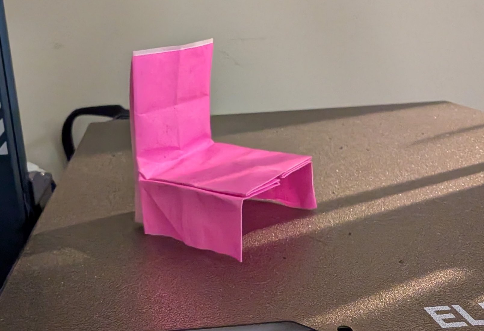 An origami chair I made